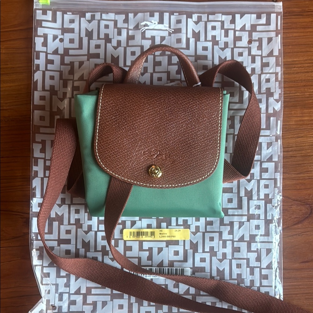 Longchamp Le Pilage Orignal Rucksack in green